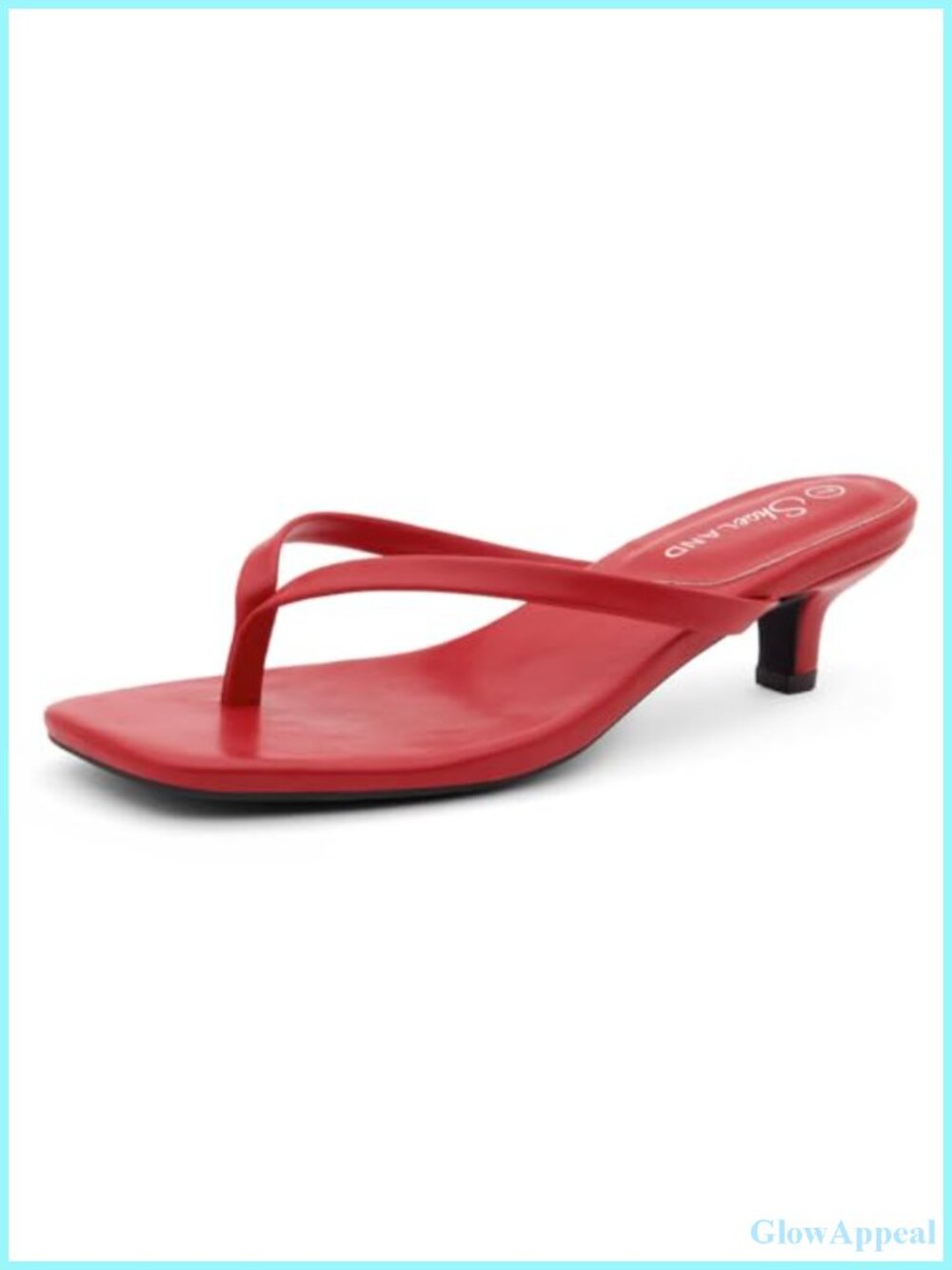 Square Open Toe Kitten Heel Flip Flop Sandals Slip On Low Heeled Dressy Summer